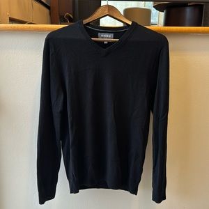 Bonobos Black Merino V Neck Sweater Slim Medium